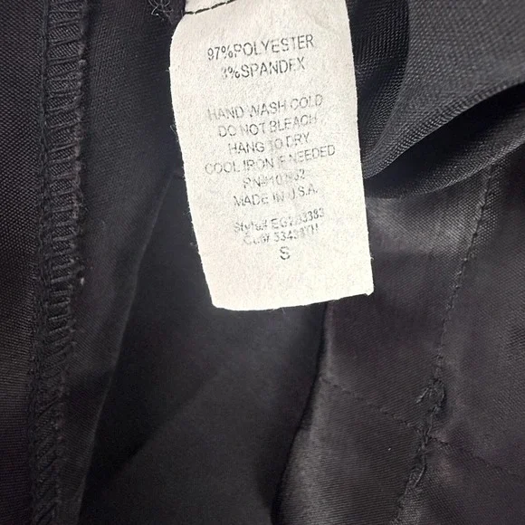 Favé Satin Little Black Dress Pleated Bust Details Size Small - Picture 6 of 6